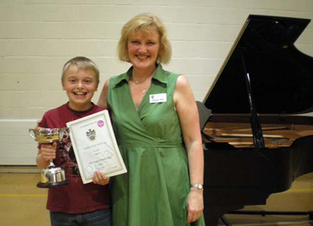 Annette with pupil, Luke